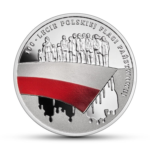 10 złotych - 100-lecie polskiej flagi państwowej