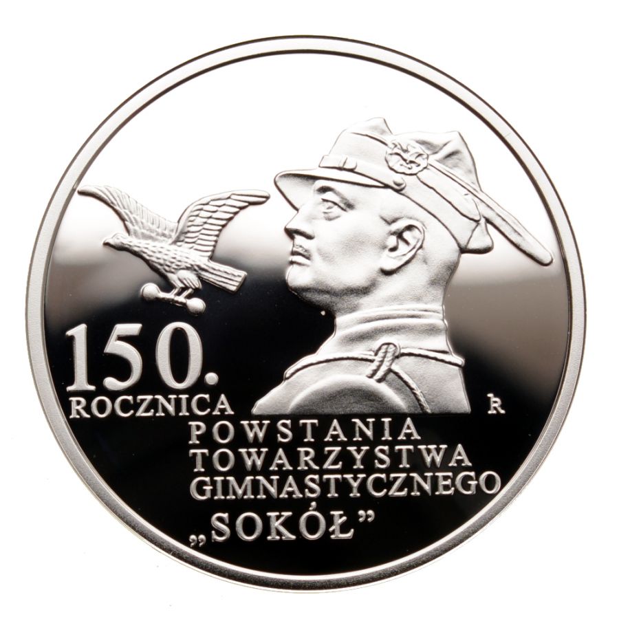 10 złotych - 150. rocznica powstania Towarzystwa Gimnastycznego Sokół