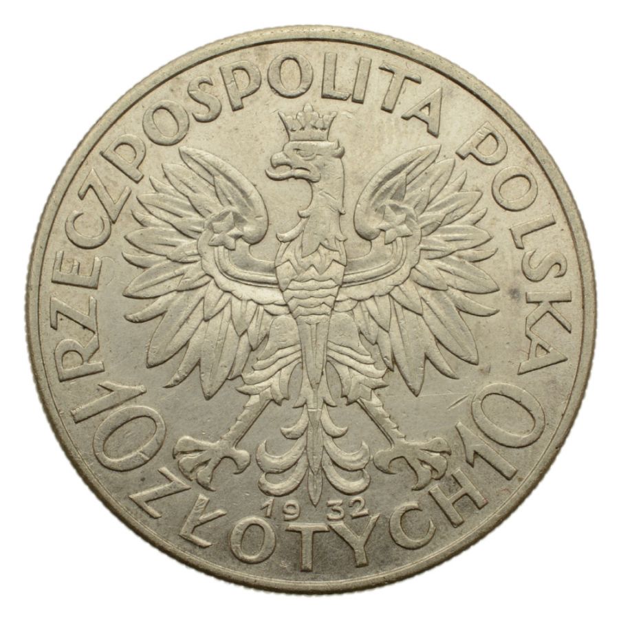 10 złotych 1932 r. - Głowa Kobiety b.z. (10)