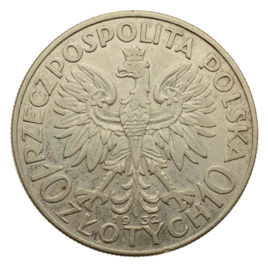 10 złotych 1932 r. - Głowa Kobiety b.z. (13)