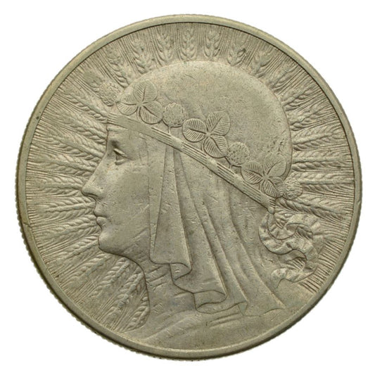 10 złotych 1932 r. - Głowa Kobiety b.z. (2)