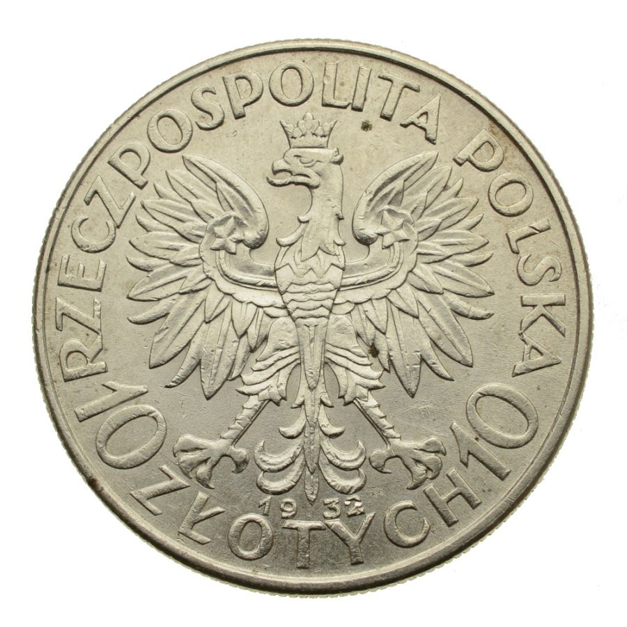 10 złotych 1932 r. - Głowa Kobiety b.z. (3)