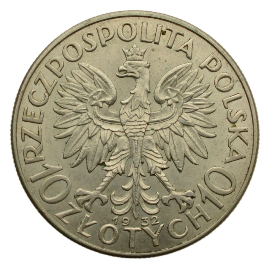 10 złotych 1932 r. - Głowa Kobiety b.z. (4)