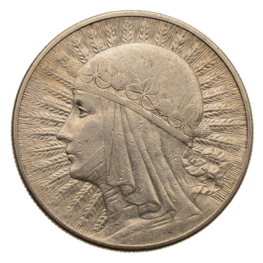 10 złotych 1932 r. - Głowa Kobiety b.z. (6)