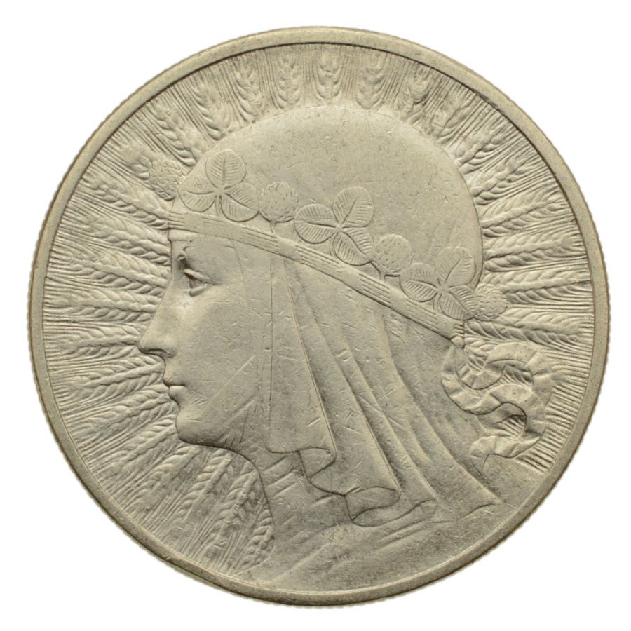 10 złotych 1932 r. - Głowa Kobiety b.z. (8)