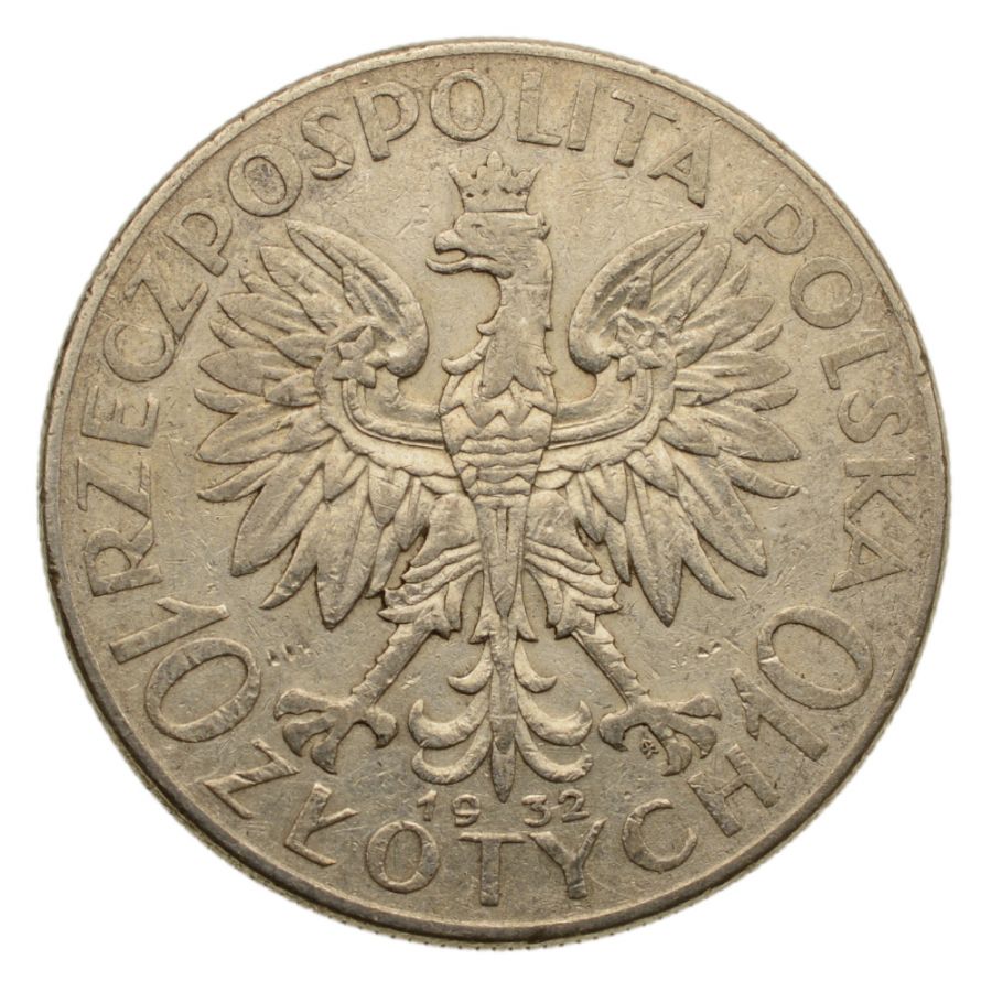 10 złotych 1932 r. - Głowa Kobiety z.m. (10)