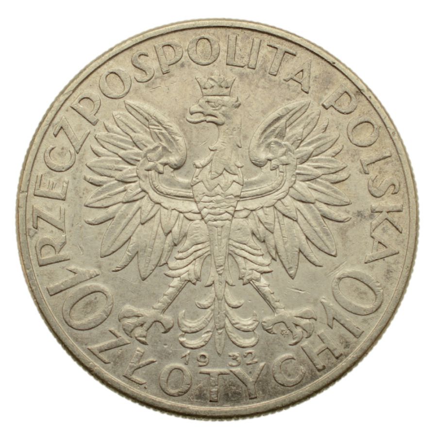 10 złotych 1932 r. - Głowa Kobiety z.m. (13)