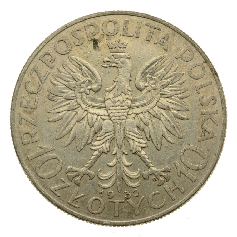 10 złotych 1932 r. - Głowa Kobiety z.m. (3)