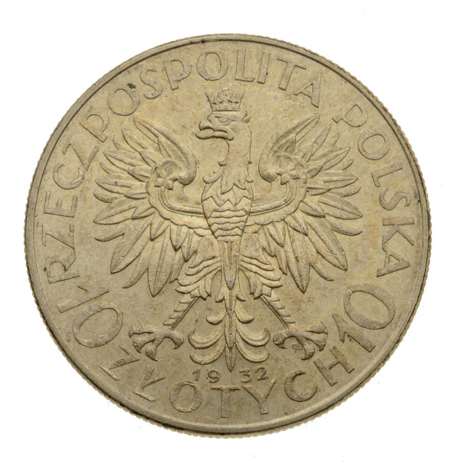 10 złotych 1932 r. - Głowa Kobiety z.m. (9)