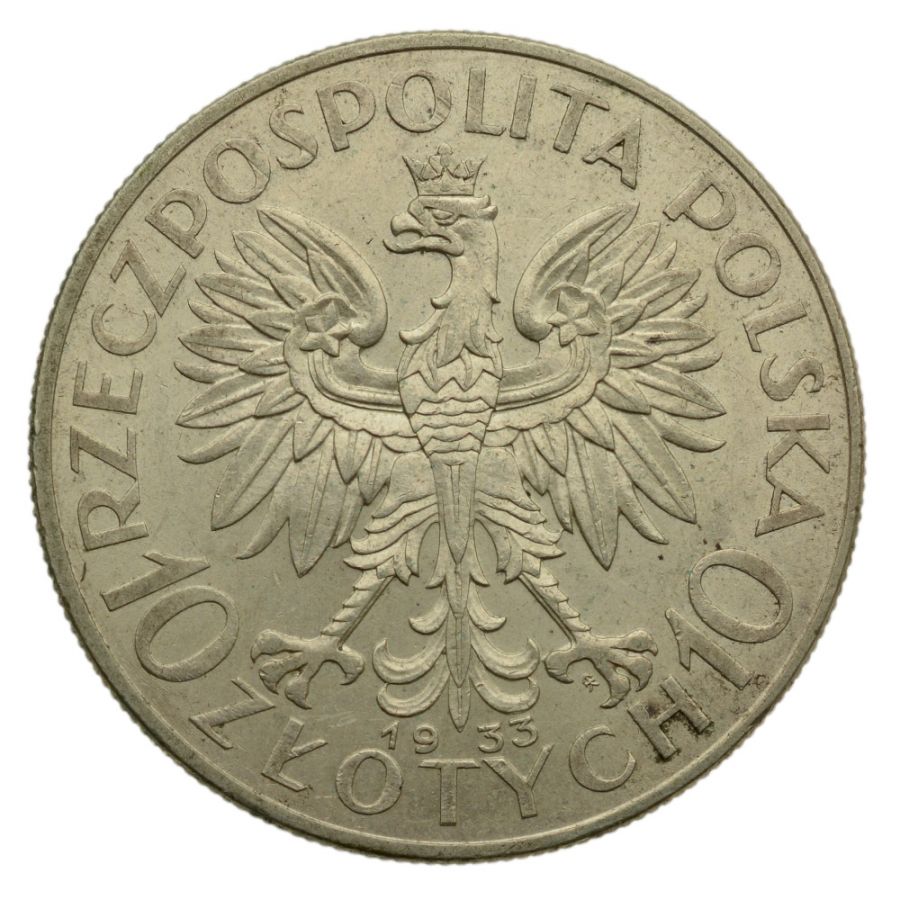 10 złotych 1933 r. - Głowa Kobiety (2)