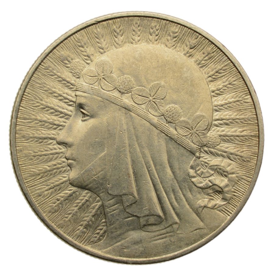 10 złotych 1933 r. - Głowa Kobiety