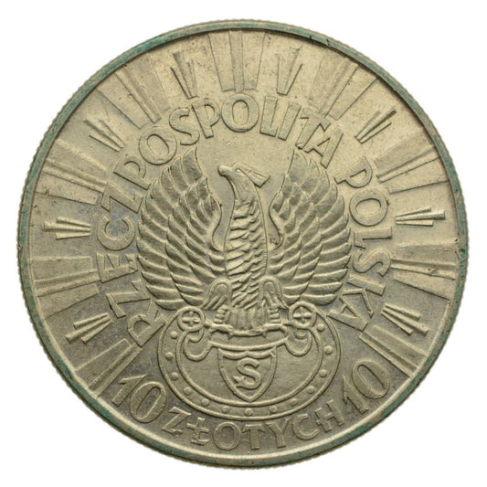 10 złotych 1934 r. - Józef Piłsudski - Orzeł Strzelecki