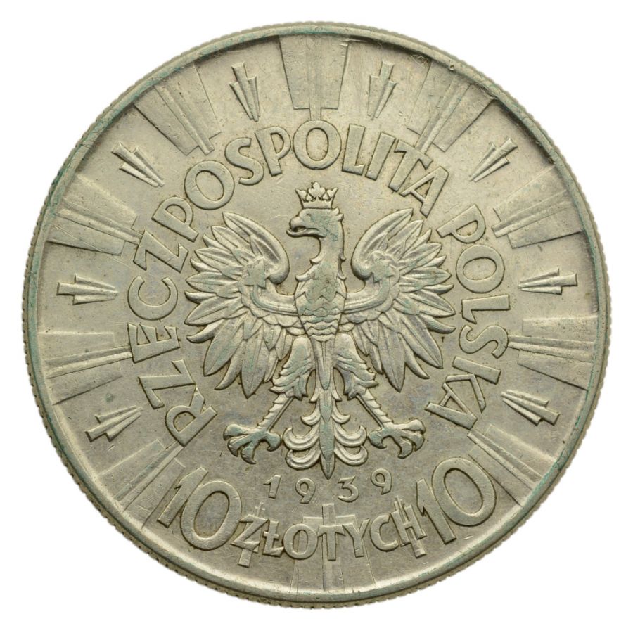 10 złotych 1939 r. - Józef Piłsudski