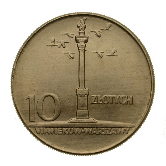 10 złotych 1965 r. - Kolumna Zygmunta (M807)