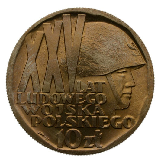 10 złotych 1968 r. - XXV lat Ludowego Wojska Polskiego (M632)