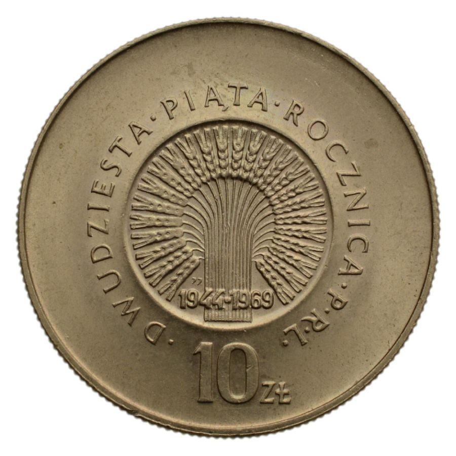 10 złotych 1969 r. - Dwudziesta piąta rocznica PRL (M188)