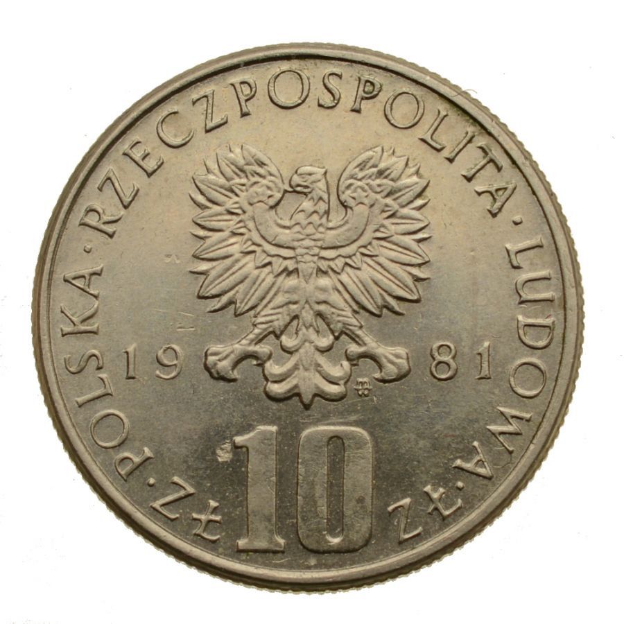 10 złotych 1981 r. - Bolesław Prus (M510)