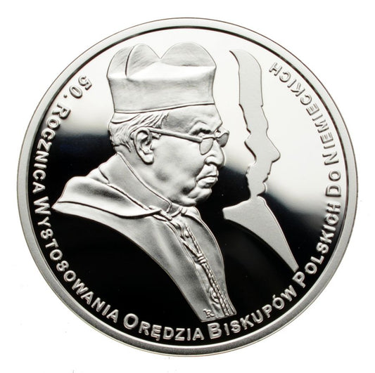 10 złotych - 50. rocznica wystosowania orędzia biskupów polskich do niemieckich