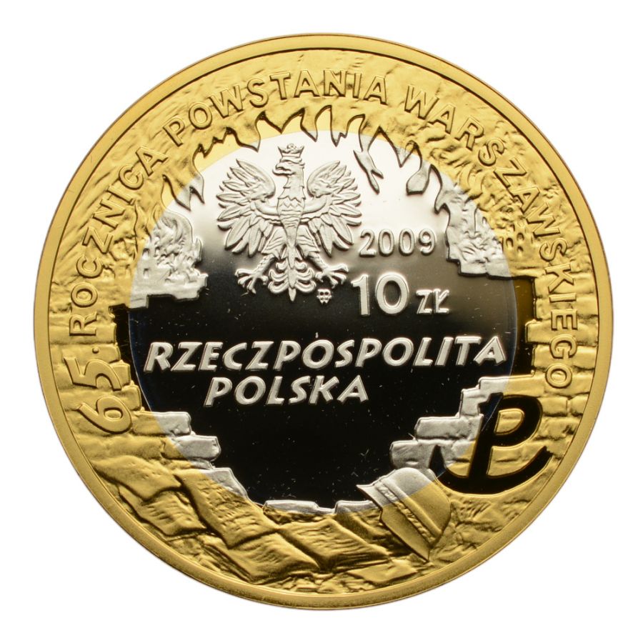 10 złotych - 65. rocznica Powstania Warszawskiego – poeci warszawscy: Krzysztof Kamil Baczyński