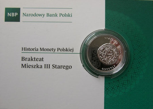 10 złotych - Historia Monety Polskiej - brakteat Mieszka III