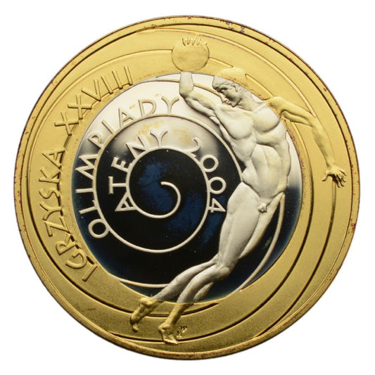 10 złotych - Igrzyska Olimpijskie - Ateny 2004 (platerowana)