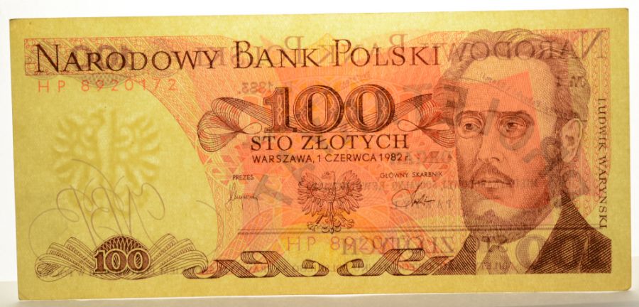 100 złotych 1982 r. - Waryński - Seria HP (B028)