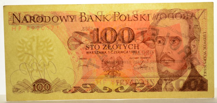 100 złotych 1982 r. - Waryński - Seria HP (B029)