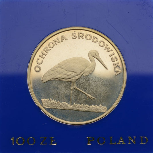 100 złotych - Ochrona środowiska - Bocian