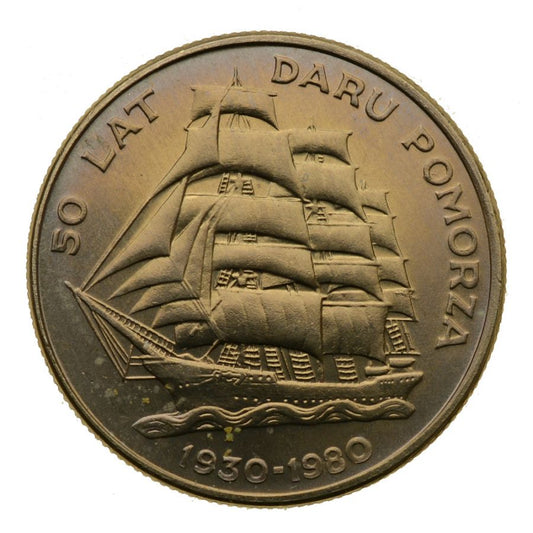 20 złotych 1980 r. - 50 lat Daru Pomorza (M601)