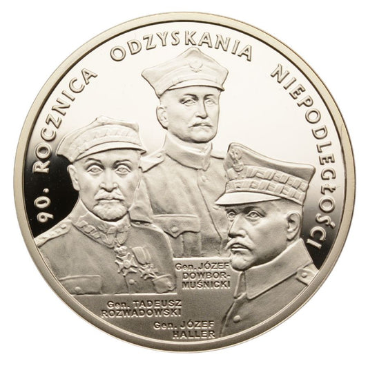 20 złotych - 90. rocznica odzyskania niepodległości