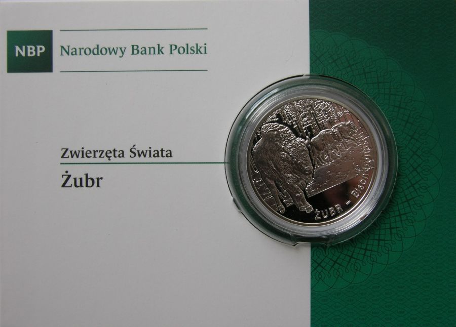 20 złotych - Zwierzęta świata - Żubr