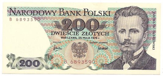 200 złotych 1976 r. - Dąbrowski - Seria B (B006)