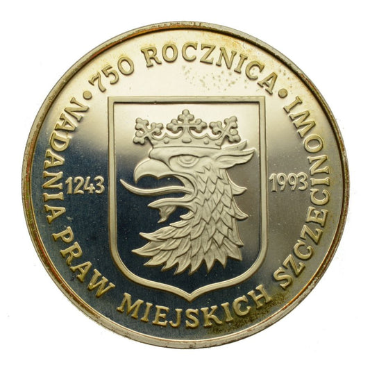 200000 złotych - 750. rocznica nadania praw miejskich Szczecinowi