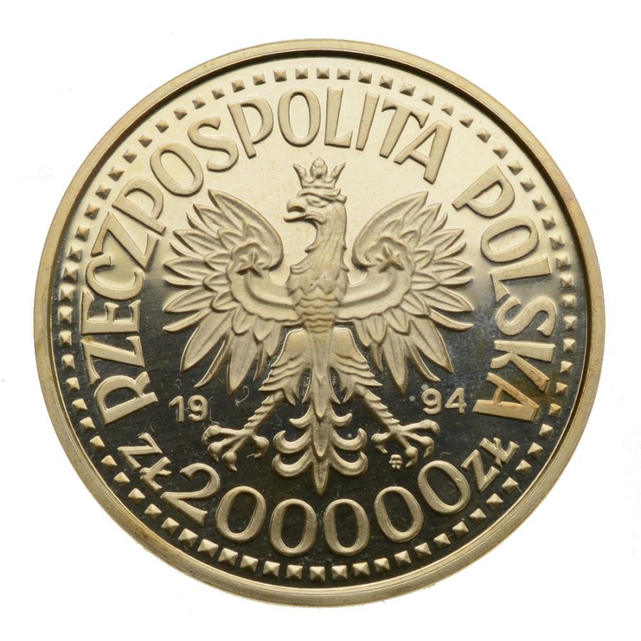 200000 złotych - Zygmunt Stary (półpostać)