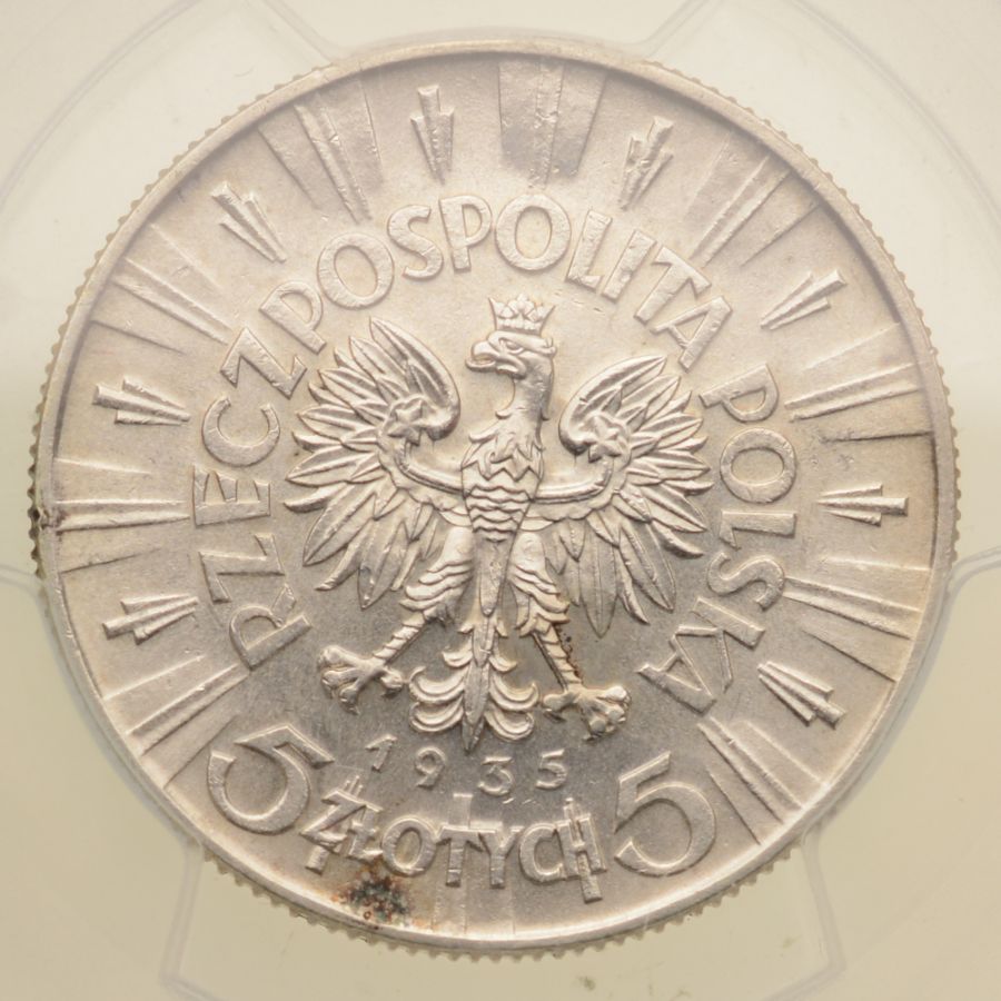 5 złotych 1935 r. - Józef Piłsudski - Grading PCGS MS63 (K03)