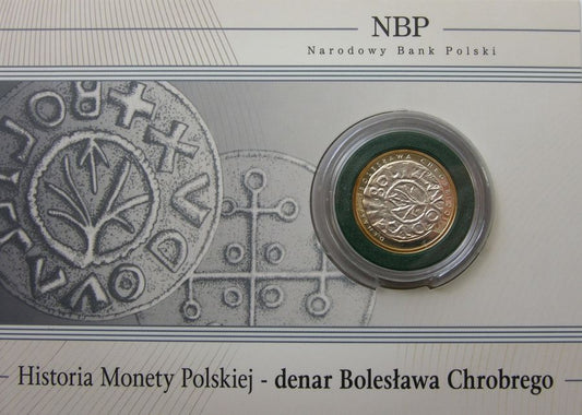 5 złotych - Historia Monety Polskiej - denar Bolesława Chrobrego