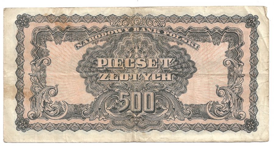 500 złotych 1944 r. "obowiązkowe" - Seria BB (B113)