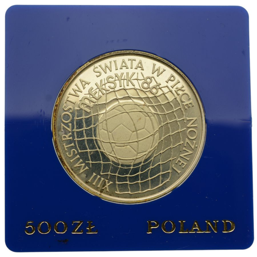 500 złotych - XIII Mistrzostwa Świata w Piłce Nożnej - Meksyk 1986