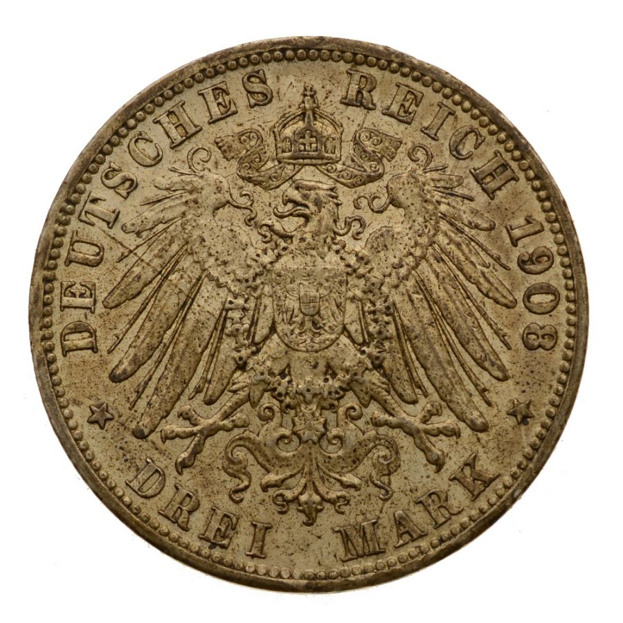 Niemcy - Prusy - 3 Marki 1908 A - Wilhelm II