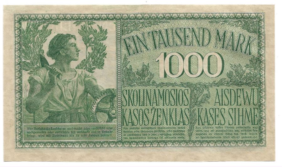 Ost Kowno - 1000 marek 1918 r. (B102)