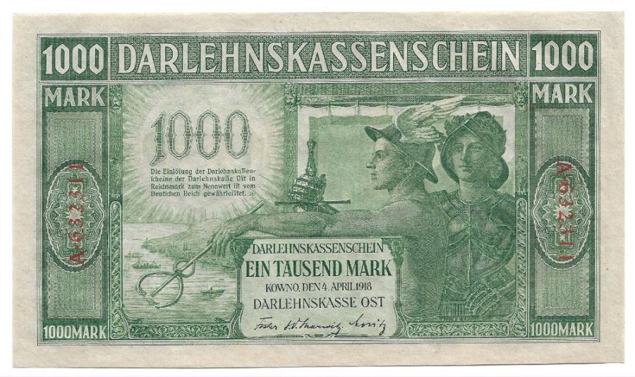 Ost Kowno - 1000 marek 1918 r. (B102)