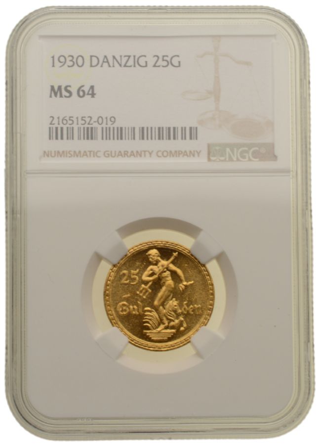 WMG - 25 Guldenów 1930 r. - Grading NGC MS64